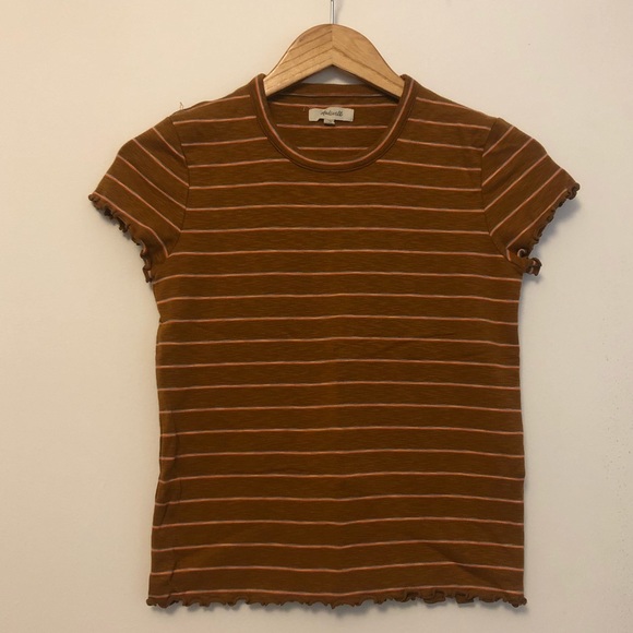 Madewell Lettuce-Edge Baby Tee in Milstead Stripe - Picture 3 of 4